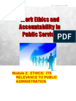 Module 2 - Ethics - Its Relevance To Public Administration