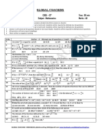 Global Coaching: Mock Test #2 CBSE - 12 Time: 90 Min Date: 04-12-2021 Subject: Mathematics Marks: 40