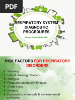 Respiratory System Diagnostic Procedures: Marjorie V. Aguinaldo RN, MAN