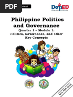 Q1 Philippine Politics and Governance 12 Module 1