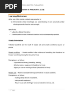 Learning Outcomes:: Module 1 - Introduction To Pneumatics (LAB)