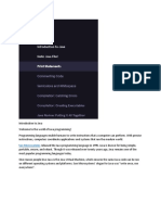 Introduction To Java