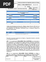 REG-SST-002 Reglamento de Higiene y Seguridad Industrial