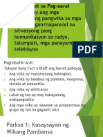 Naiuugnay Ang Mga Konseptong Pangwika Sa Napakinggan o Napanood Na Panayam Sa Radyo, Talumpati, at Telebisyon