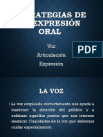 Estrategias de La Expresión Oral