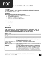 Module 5 - Substantive Test of Cash