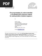 The Programming of A Microcontroller As An Integral Part of Process Control