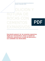 Demolicion y Rotura de Rocas Con Cementos Expansivos