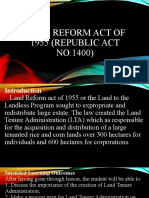 Land Reform Act of 1955 or Republic Act 1400 1