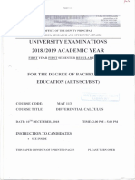 Mat 113 Differential Calculus