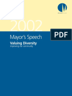 Mayor's Speech: Valuing Diversity