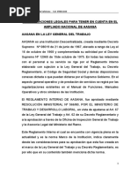 Consideraciones Legales de Aasana