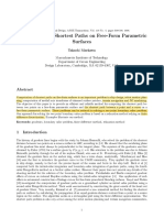 Computation of Shortest Paths On Free-Form Parametric Surfaces