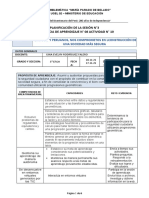 Experiencia 9 - Sesión de Aprendizaje N 1 16-17 Noviembre