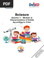 Q1 Module 2 Characteristics of Solids According To Color