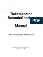 Ticketcreator Barcodechecker Manual: Check Secure Tickets With Barcodes