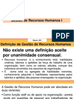 Aulas de Gestão de Recursos Humanos I