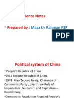 Political Science Notes - Prepared By:: Maaz Ur Rahman PSP