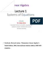 Lecture - 1 - System of Linear Equations - Matrix Algebra-Part1