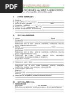 Entrevista Psicologica para Ninos y Adolescentes