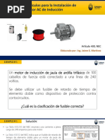 Dos Ejemplos de Cálculos para La Instalación de Un Motor AC de Inducción