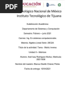 Tarea - Matriz Inversa