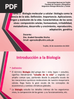 T-1 BMYC-Evolución-Origen de La vida-Características-Prof. Anabel