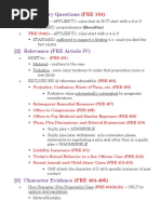 Federal Rules of Evidence - Issue Checklist For Exam