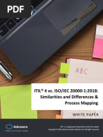 ITIL® 4 vs. ISO/IEC 20000-1:2018: Similarities and Differences & Process Mapping