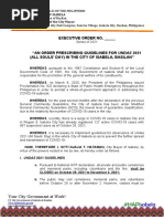 Executive Order Re UNDAS 2021 Guidelines