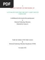 Construction and Design of Automatic Light Switch Control