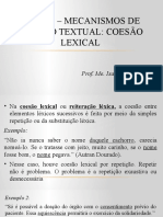 Aula 2 - Mecanismos de Coesão Textual