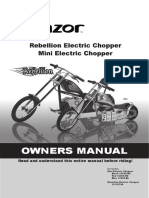 Owners Manual: Rebellion Electric Chopper