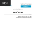 Berol 226 SA: Technical Information