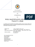 Well Maintenance and Repairs: Proposal No. 178-40