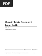 Chemistry Interim Assessment 2 Teacher Booklet: Kipp New Orleans Schools