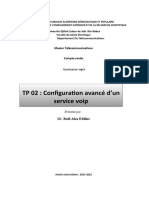 TP 02: Configuration Avancé D'un Service Voip