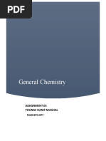 General Chemistry: Assignment 03 Younas Hanif Mughal