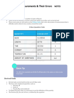 Measurements & Their Errors