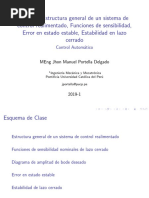 Control Autom Tico 6 Estructura de Control Realimentado Funciones de Sensibilidad Error en Estado Estable Estabilidad en Lazo Cerrado