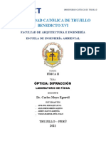 Laboratorio de Fisica - Difracción - Fisica Ii