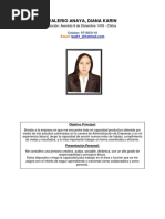 Diana Valerio A. CV