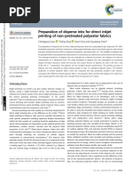 Preparation of Disperse Inks For Direct Inkjet Pri