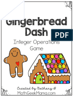 Gingerbread Dash: Integer Operations Game