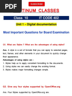 Unit 1 Digital Documentation Important Questions