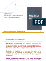 Malhotra - MR6e - 12 Sampling Final and Initial Sample Size Determination