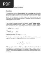 Unit 3 Covariance and Correlation