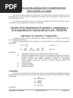 Impedancias de Componentes y Aparatos