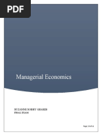 Managerial Economics: Suzanne Sobhy Gharib