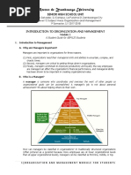 Module 1 - Introduction To Organization and Management